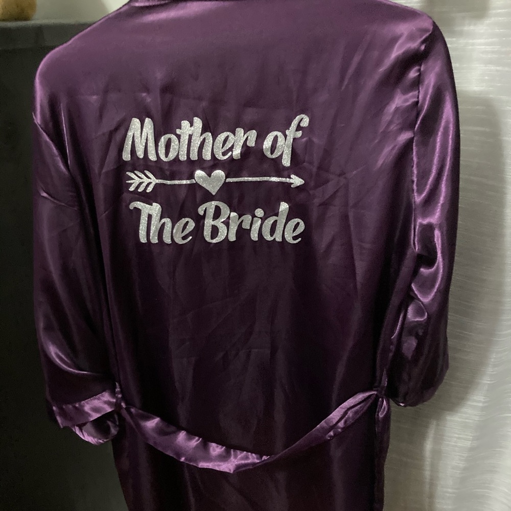 Mother of the Bride satin robe